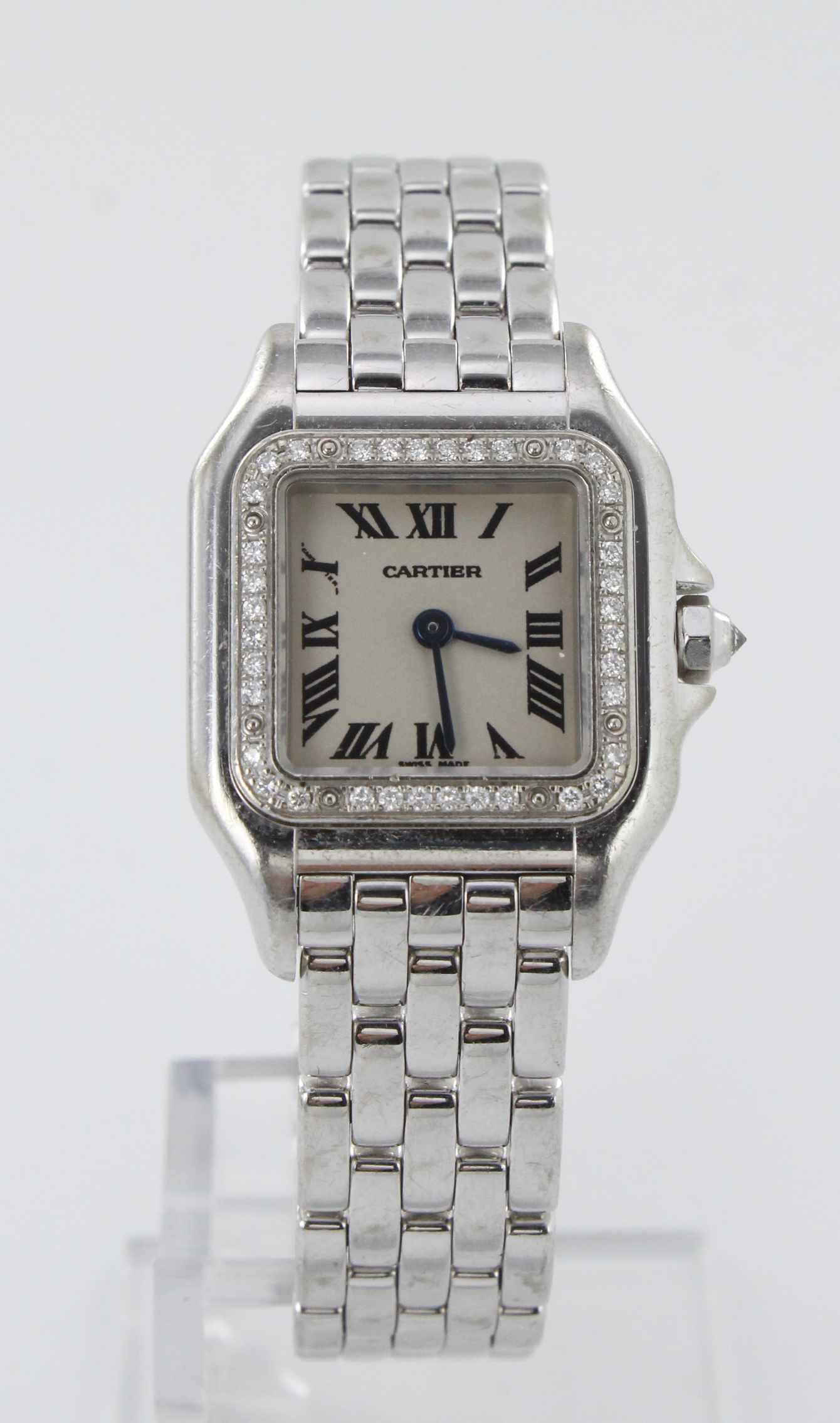 Cartier Panthere 18ct white gold factory diamond set quartz ladies wristwatch, ref. 1660, serial