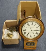Clocks. A collection of eight various clocks, including wall clocks, mantel clocks, anniversary