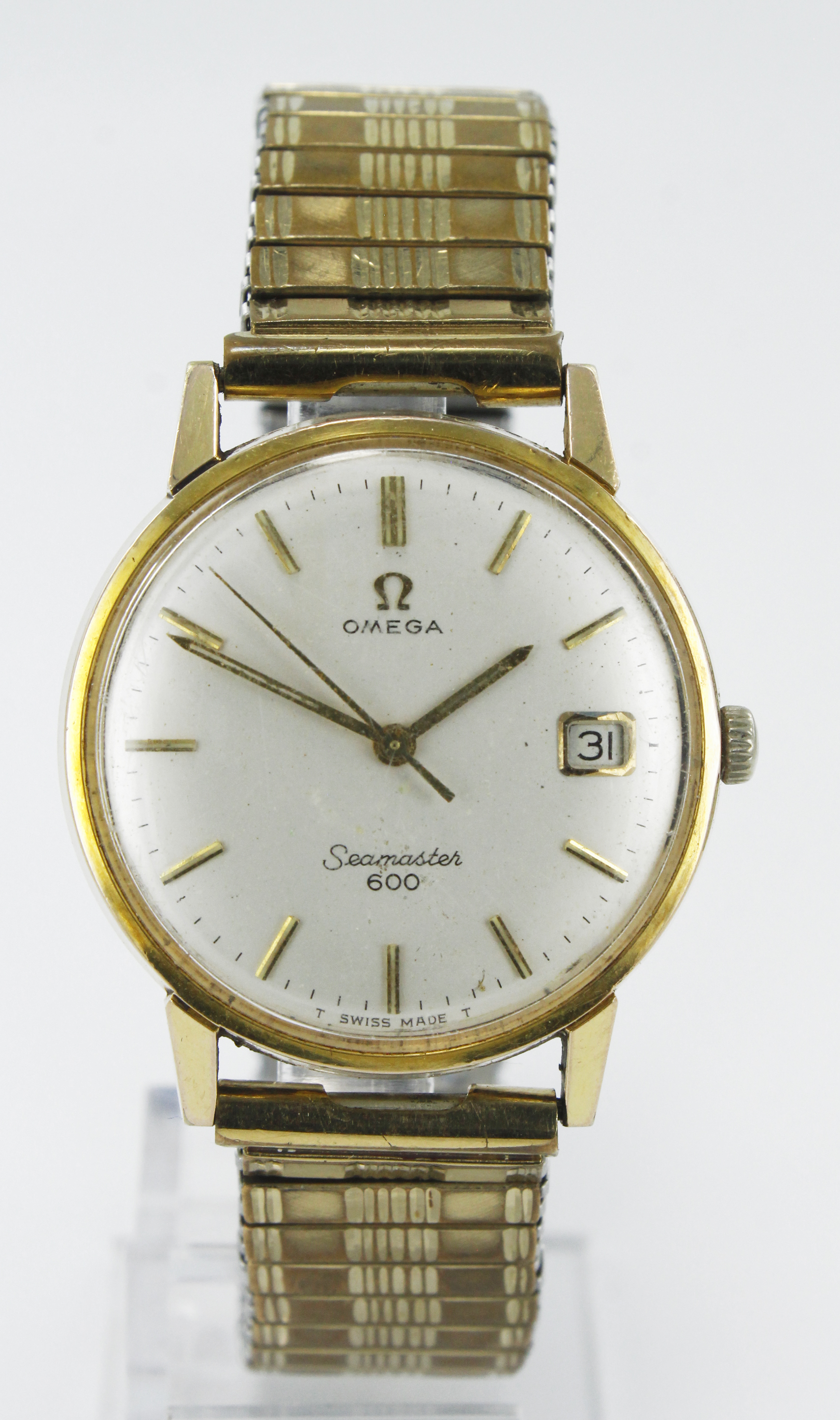 Gents gold plated and stainless steel cased Omega Seamaster 600 manual wind wristwatch, ref. 136.