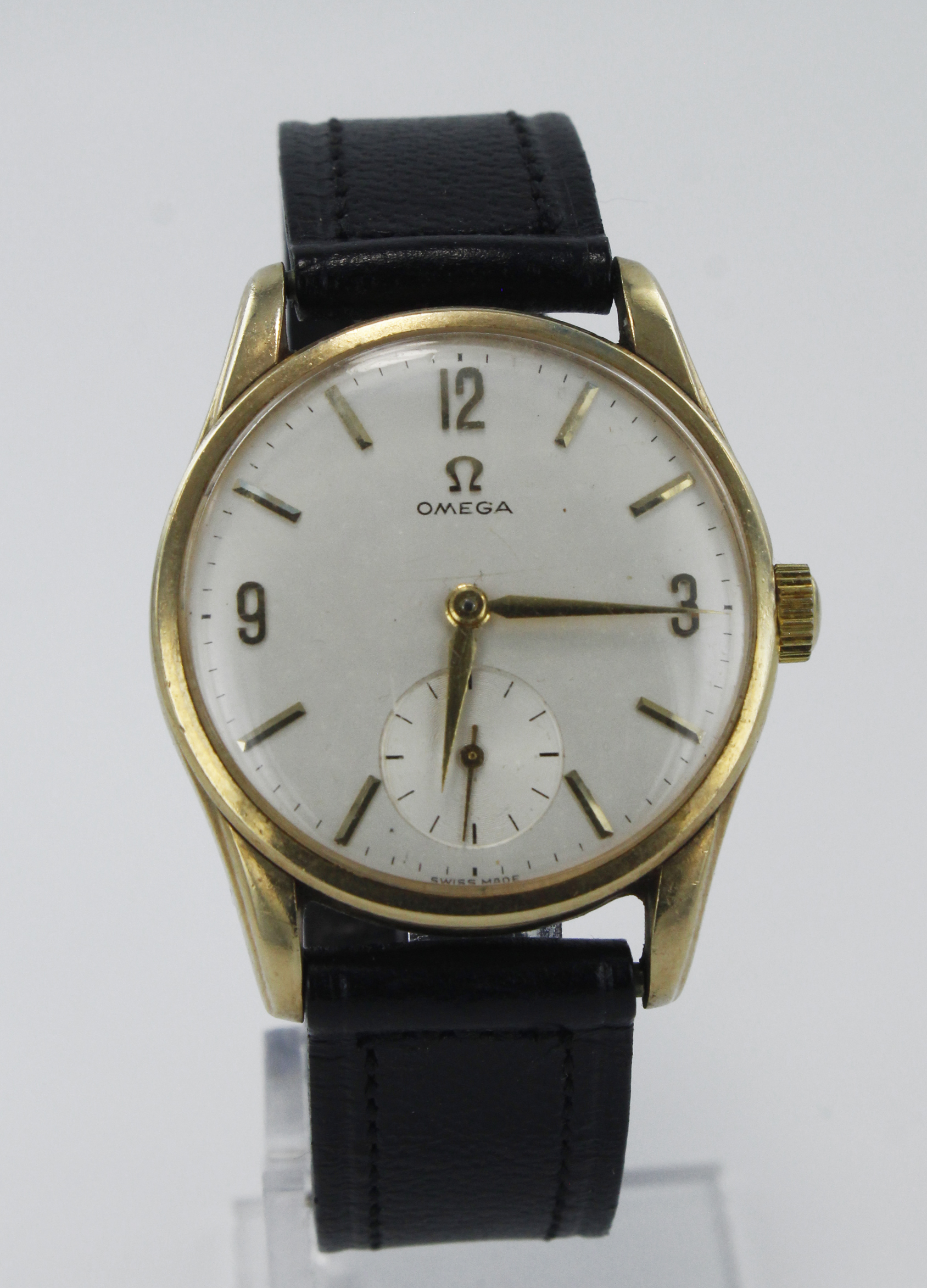 Gents 9ct cased Omega manual wind wristwatch, ref. 1215400, serial. 19201xxx, circa 1962. The