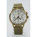Gents gold plated Omega manual wind chronograph wristwatch, ref. 101.010-63, serial. 22826xxx, circa