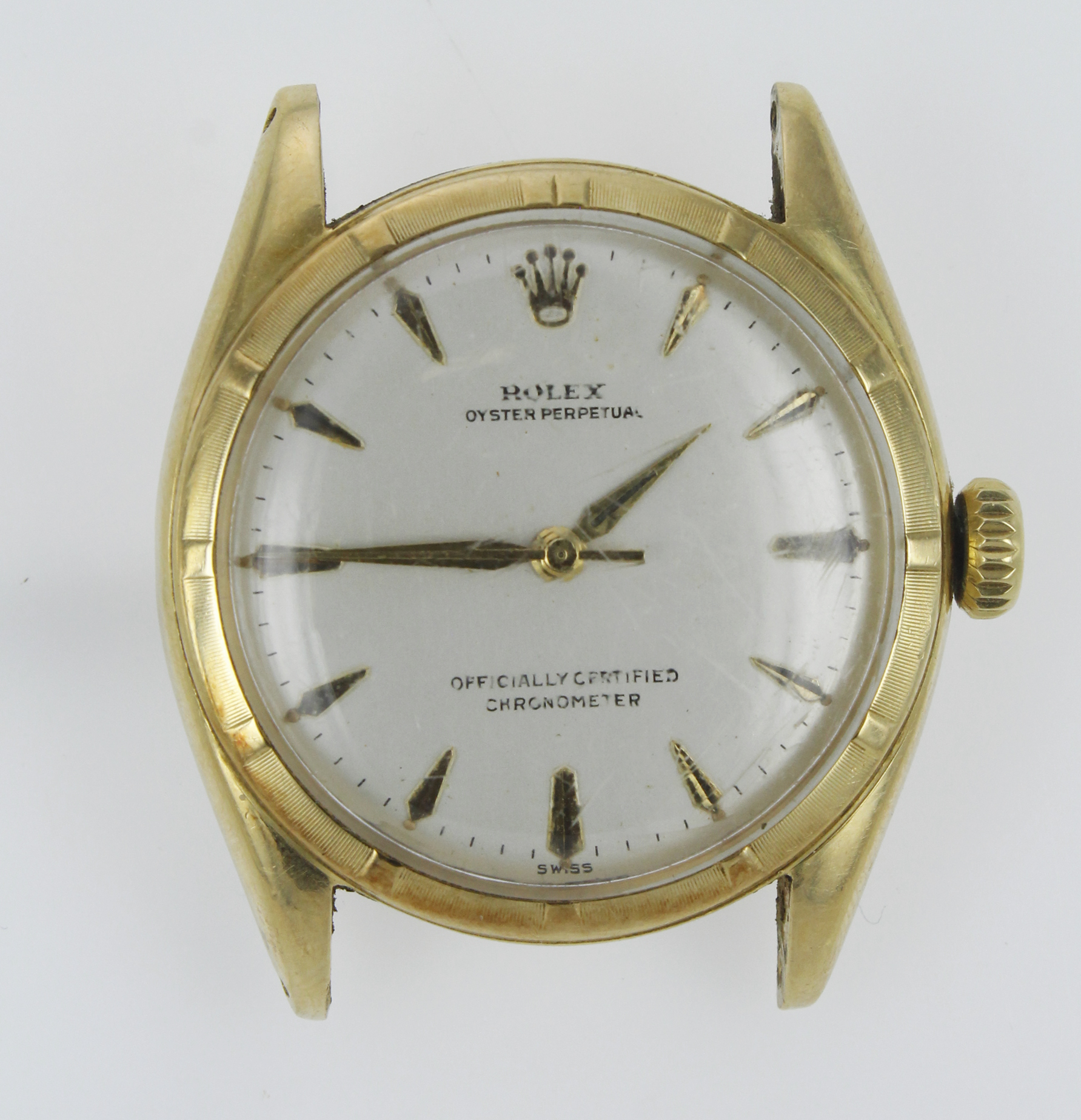 Rolex Oyster Perpetual 'Bubble Back' 18ct cased gents wristwatch, ref. 6085, serial. 769xxx, circa