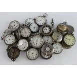 Assortment of 26 small sized pocketwatches and fob watches. AF