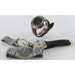 Four gents automatic wristwatches, various makers. All working when catalogued