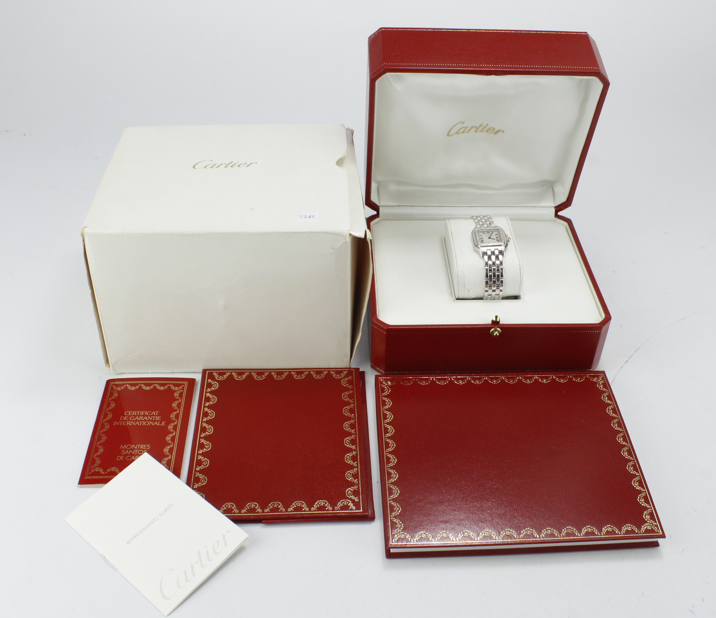 Cartier Panthere 18ct white gold factory diamond set quartz ladies wristwatch, ref. 1660, serial - Image 2 of 2