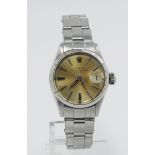 Rolex Oyster Perpetual Date stainless steel cased ladies wristwatch, ref. 6519, serial. 899xxx,