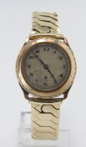 Harwood 9ct cased 'bumper' self winding gents wristwatch, London import marks 1935, case no.