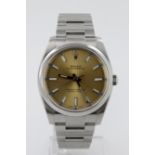 Rolex Oyster Perpetual 34 'White Grape' stainless steel cased gents wristwatch, ref. 114200, serial.