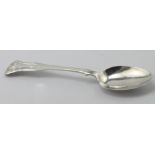Dumfries, Scottish Provincial, King's Pattern silver teaspoon c.1840 by Adam Burgess. Weighs
