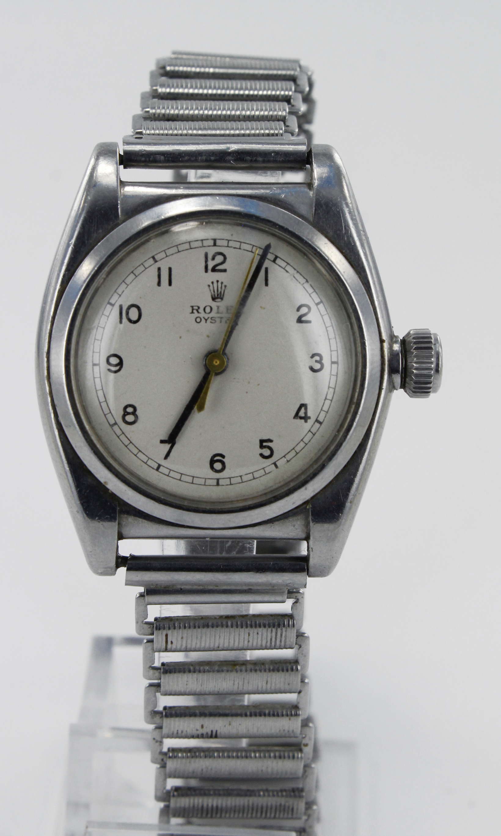 Rolex Oyster stainless steel cased gents manual wind wristwatch, case no. 52195, circa 1950s. The