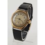 Gents 9ct cased Rolex wristwatch. Import marks for Glasgow 1927. The cream dial set with in a