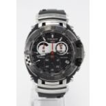 Tissot T-Race Moto GP stainless steel cased quartz gents wristwatch. The black racing dial with