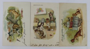 Louis Wain - When the cat's away, Just a few words & It's quite a task, by Tuck   (3)