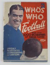 Football - Who's Who in Football - more than 1000 Biographies of Famous Players 1934. A superb