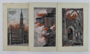 Flames, Berry-au-Bac, Bapaume 1917 & Bruxelles Hotel de Ville 1918   (2)