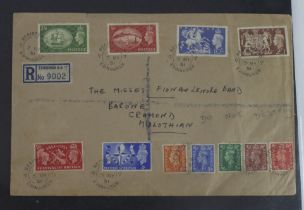 Unusual KGVI FDC with all the issues of 3rd May 1951 - Festival of Britain set, 5x definitives,