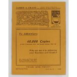 Football programme - Romford FC v Fulham 1st April 1939