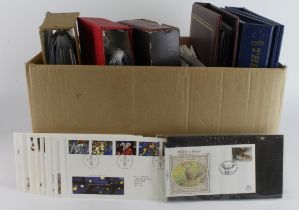 GB - three large and three smaller albums of FDC's, as well as many loose in a large box. Approx 480