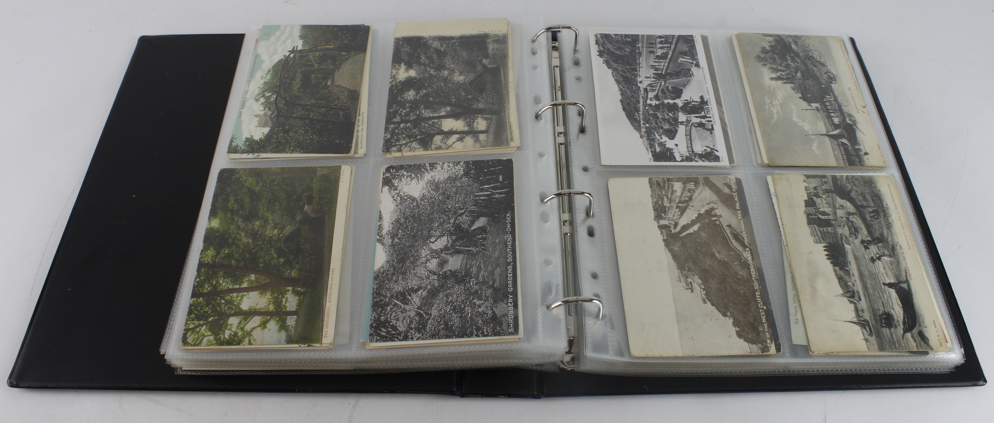 Essex collection in large modern binder, including Prittlewell, Southend, Westcliff on Sea, etc.