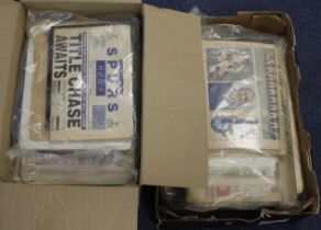 Large qty of very mixed ephamera with Sports Newspapers noted, mostly Tottenham Hotspurs related. No