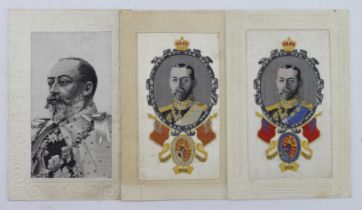 King Edward VII, Geo V, varieties, french publisher   (3)