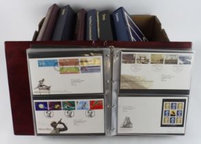 Covers, GB: Large collection of illustrated GB First Day Covers to about 2015 in nine cover