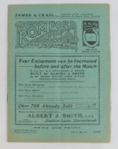 Football programme - Romford FC v Sutton United 4th Dec 1937 Athenian League 1st Divn