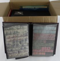 GB - large box of material in albums, stockbooks, packets, etc. Used, mint, um and, useable face