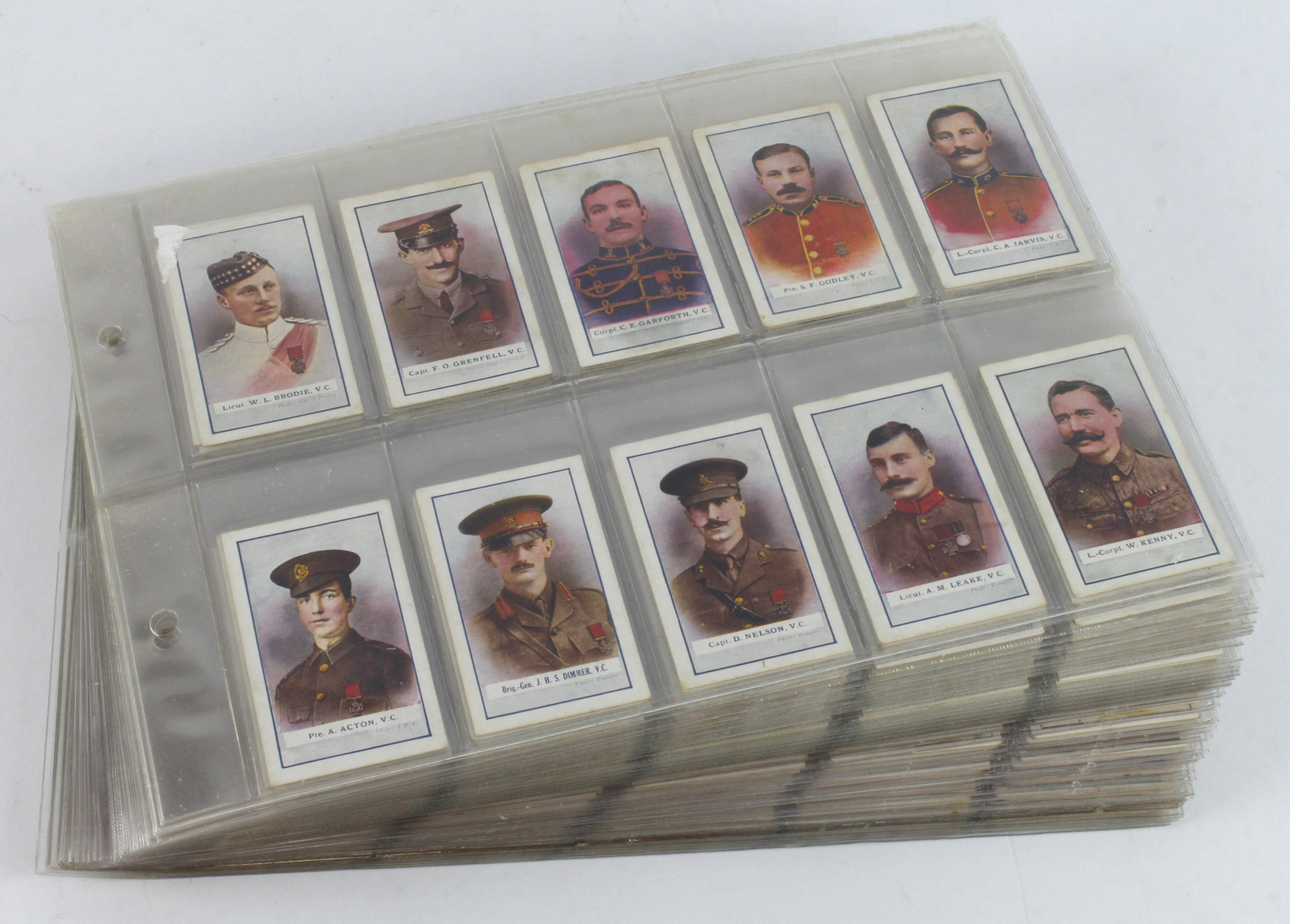 Gallaher - 10 complete sets in pages, The Great War Victoria Cross Heroes (series 1 - 8 complete &