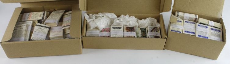 Collection of approx 59 complete sets & 3 part sets, contained in 3 small boxes within a larger box,