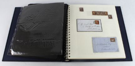 GB - Postal History in album, on hagners and loose, material from 1739 to KGVI and QE2 (small