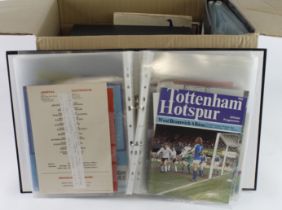 Football programmes - Tottenham F/L 1991/2 - 1993/4, album of misc Cups & Tournaments 1970 - 1995,