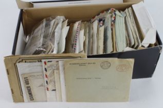 Black shoebox packed with various Postal History including Airgraphs (Qty)