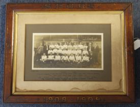 Tottenham Hotspur large original Team Photo with names for 1908 - 1909 Season, dated frame