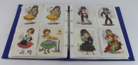 Silks, Spanish embroidery, all periods, original collect     (approx 79 cards)