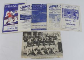 Arsenal v Cardiff City FA Cup Final at Wembley 23rd April 1927 programme. Water damage and tears