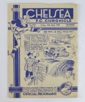 Football programme Chelsea v Preston North End 15th April 1938 F/L