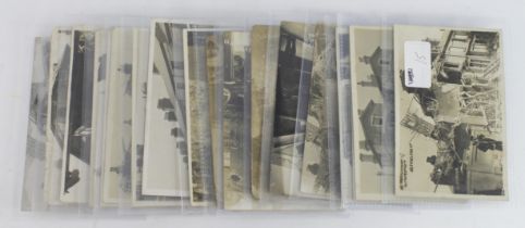 Suffolk, Lowestoft: 1916 Bombardment of Lowestoft. A group of all-different cards, mostly RP, of