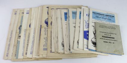 Football - Tottenham home games 1950's & early 1960's unsorted lot (approx 52)