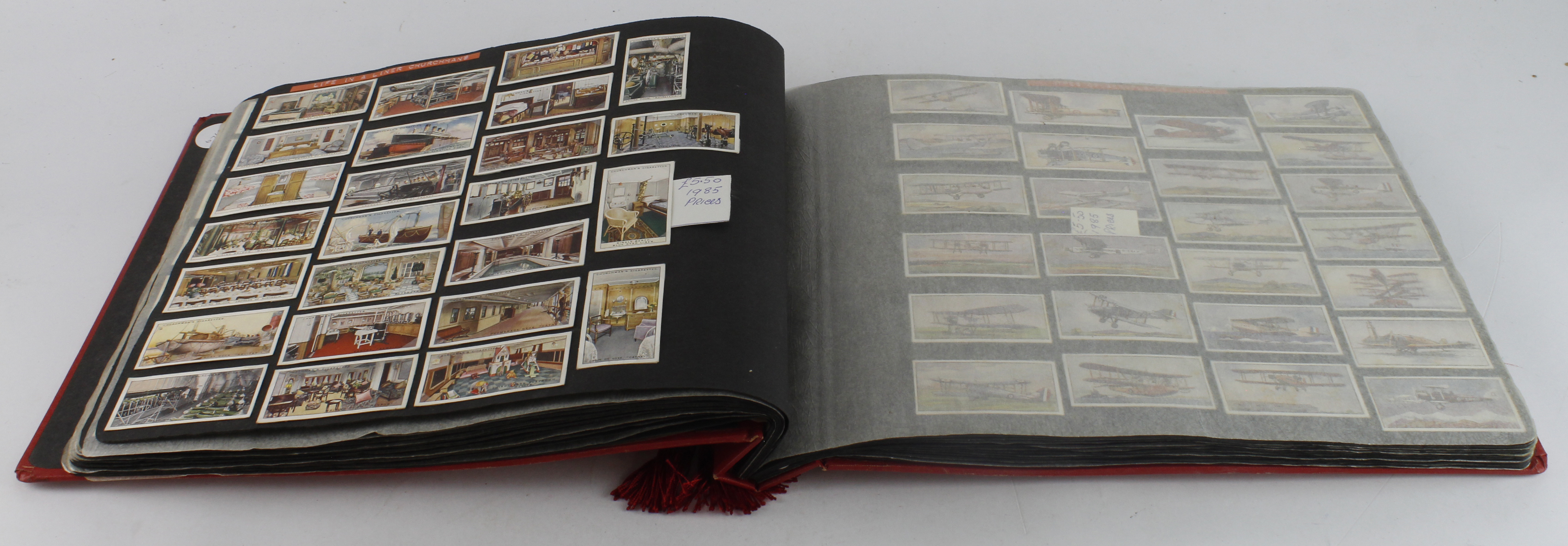 Collection of 30 complete sets contained in photo corners within a large album, issuers include,