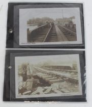 Suffolk, Bungay: 1912 Flood RP cards by Smith showing damaged tracks along the line to Bungay. (3
