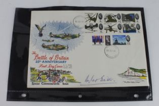 Battle of Britain 25th Anniversary 1965 illustrated FDC, hand signed by Douglas Badar