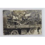 Charles Thurston's Great Show, built 1908 on trailer, original card R/P   (1)