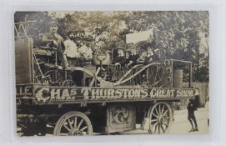 Charles Thurston's Great Show, built 1908 on trailer, original card R/P   (1)