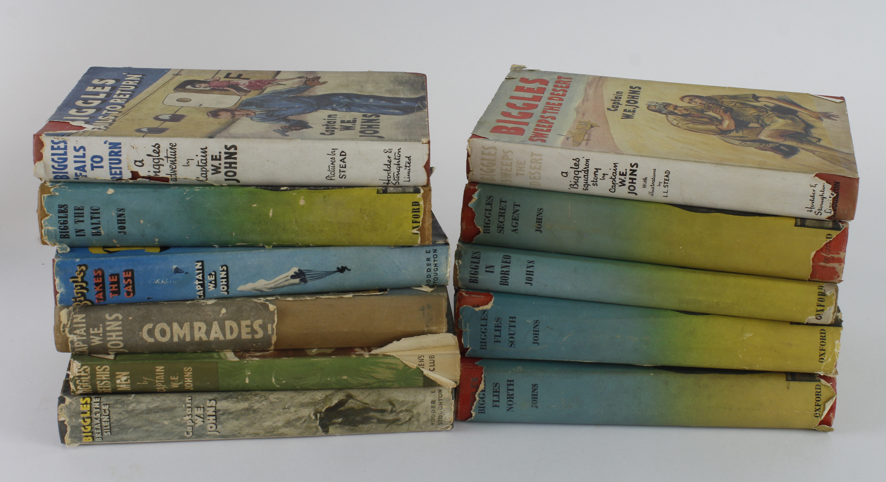 Johns (Captain W. E.). A collection of eleven Biggles books, mostly later editions, all original