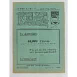 Football programme - Essex v Middlesex at Romford FC 1st Dec 1938 Southern Counties Amateur