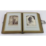 Carte De Visite Album, containing numeous portraits and theatrical poses, album size 20cm x 27cm