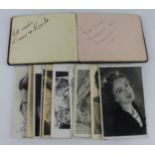 Autograph album, containing numerous signatures including Vera Lynn, Tommy Trinder, members of the
