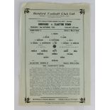 Football programme - Romford FC v Clacton Town 2nd Oct 1952 First Qualifying Round FA Cup -