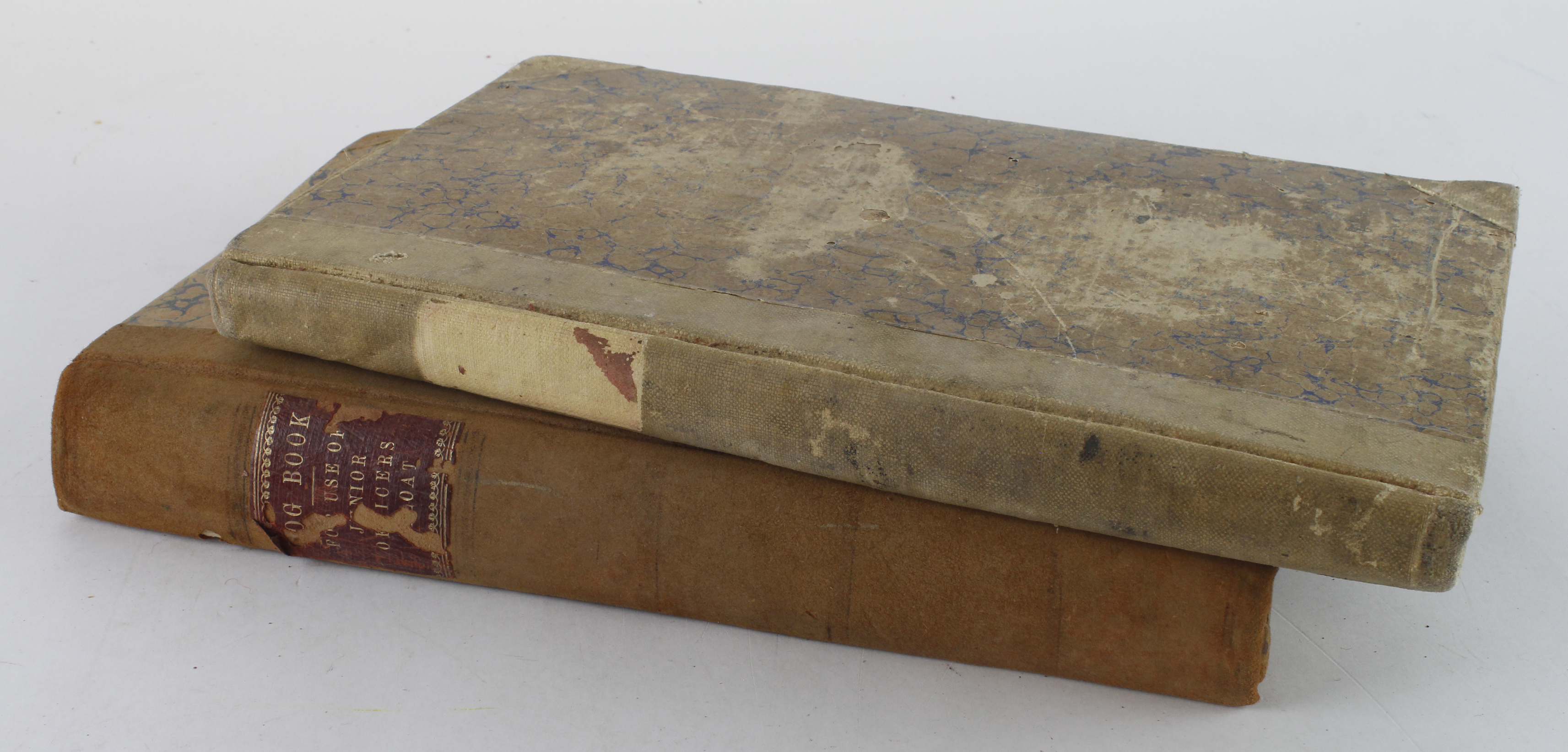 Naval interest. Two naval log books, relating to the service of W. D. De Courcy, Ireland, circa